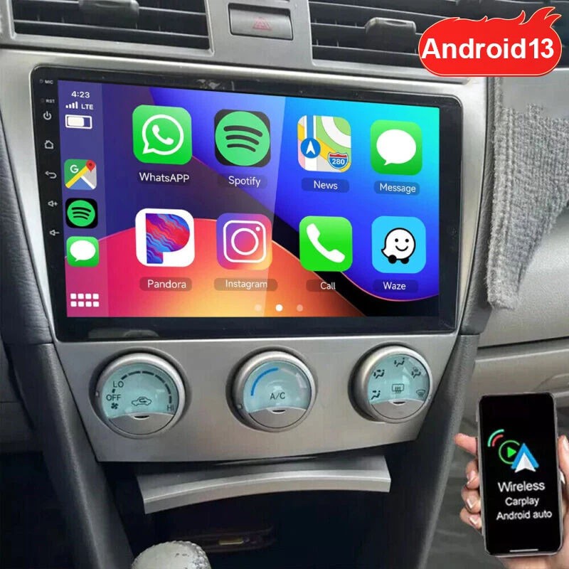 For Toyota Camry 2007-2011 Android 13 Apple CarPlay Car Stereo Radio GPS Navi