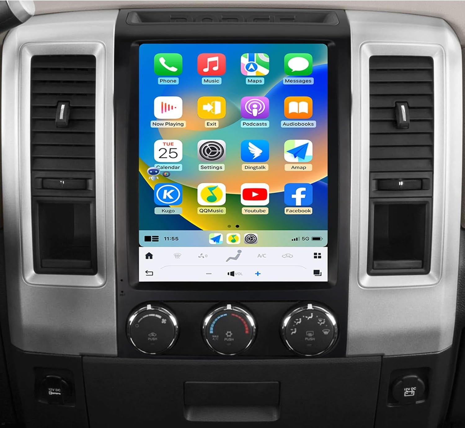 12.1″ For Dodge Ram 2008-2012 Android Car Radio Stereo GPS Navi Carplay 8G+128GB