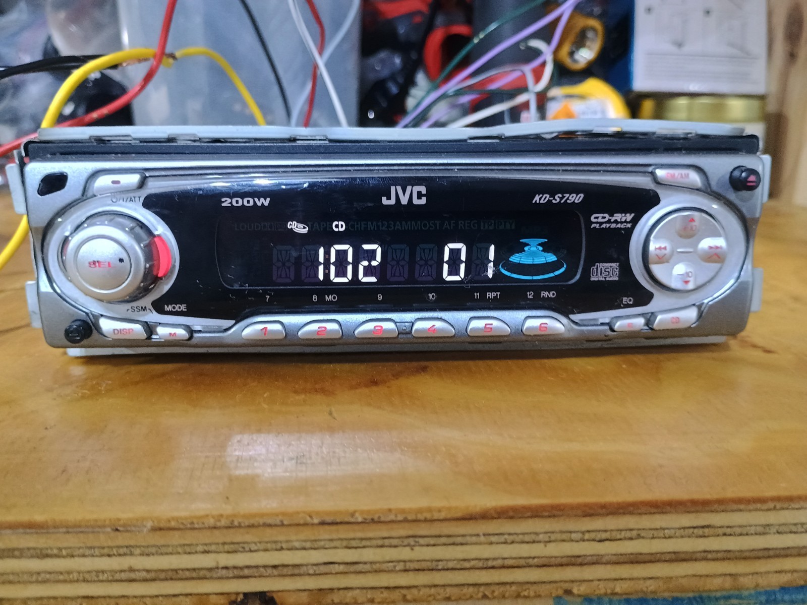 JVC KD-S790 Single DIN MP3 CD Receiver Car Stereo w/ Harness Tested