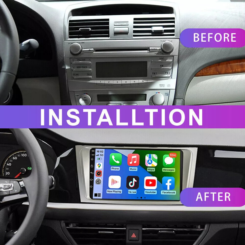 Android 15 CarPlay GPS Navi For Toyota Camry 2007-2011 4+64GB Car Stereo Radio
