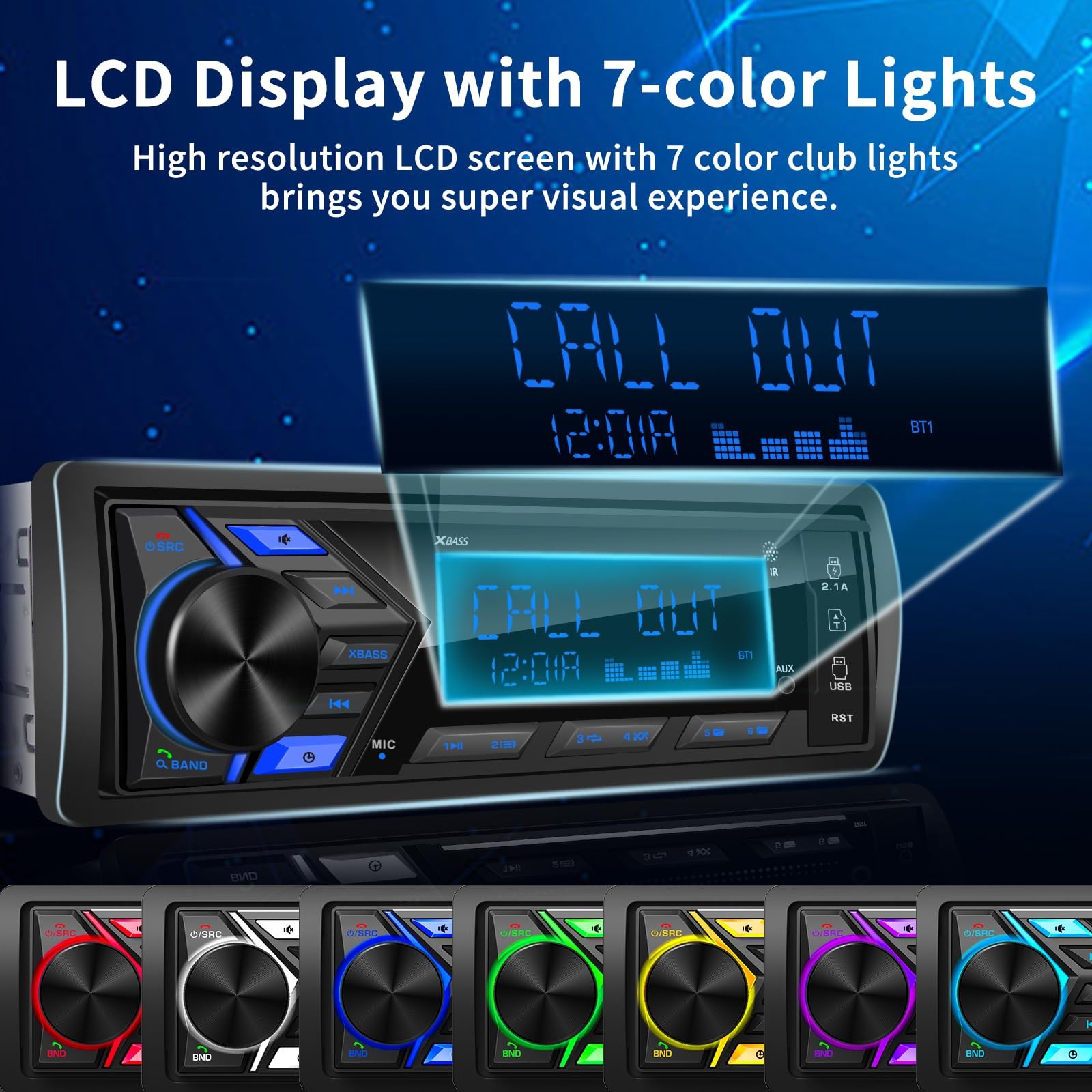 Boss Estereo De Pantalla Para Coche Carro Auto Multimedia Car Stereo LCD Bluetoo
