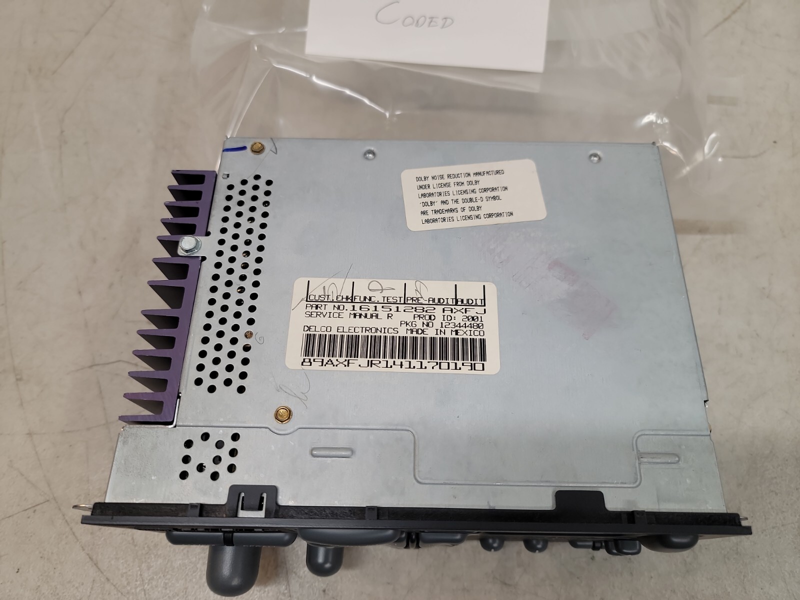 GM Delco Pontiac AM FM Cassette Factory Radio Stereo 16151282