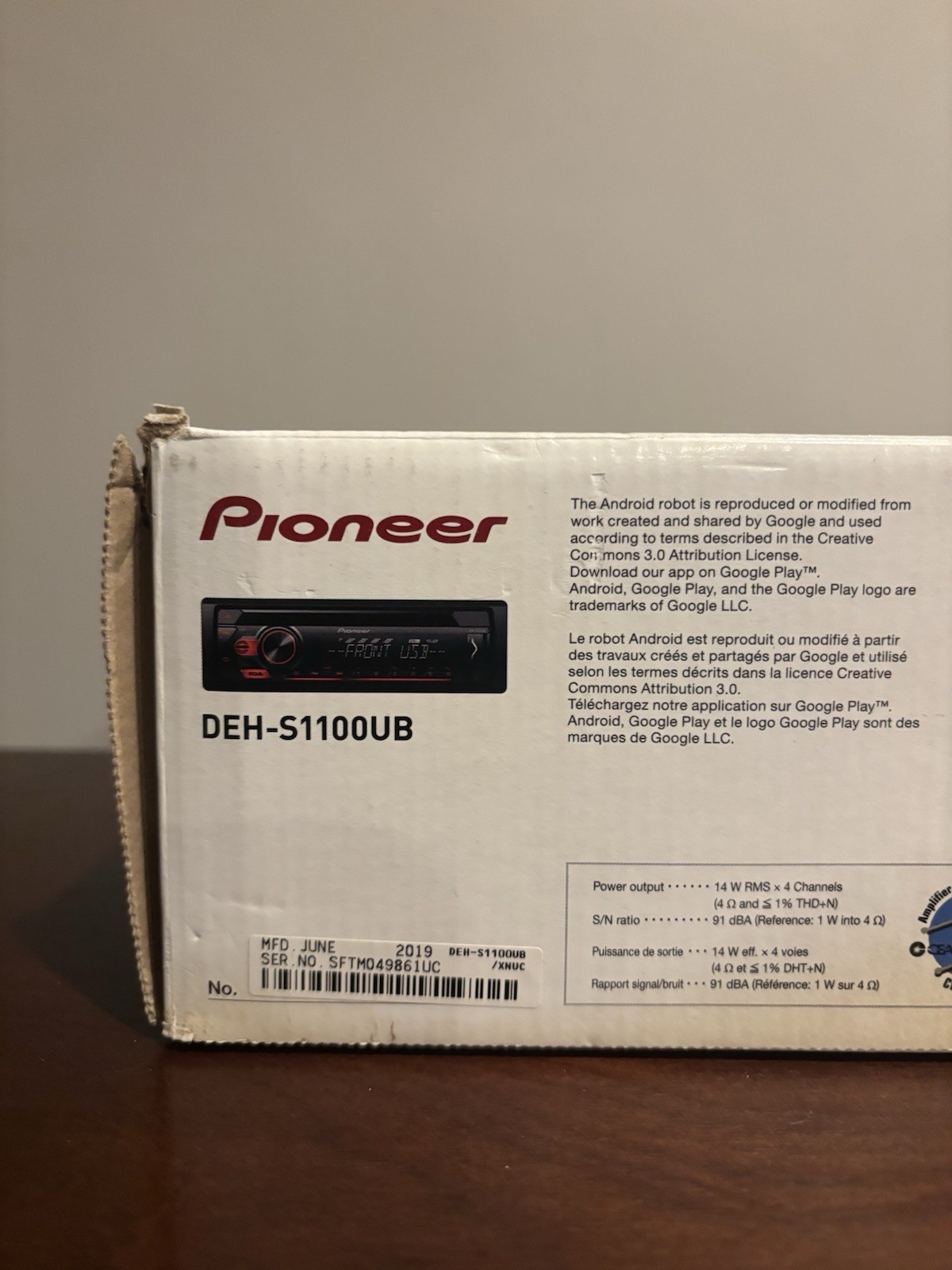 Pioneer ARC CD RDS Receiver DEH-S1100UB Android App Compatibility ~ BRAND NEW 👀