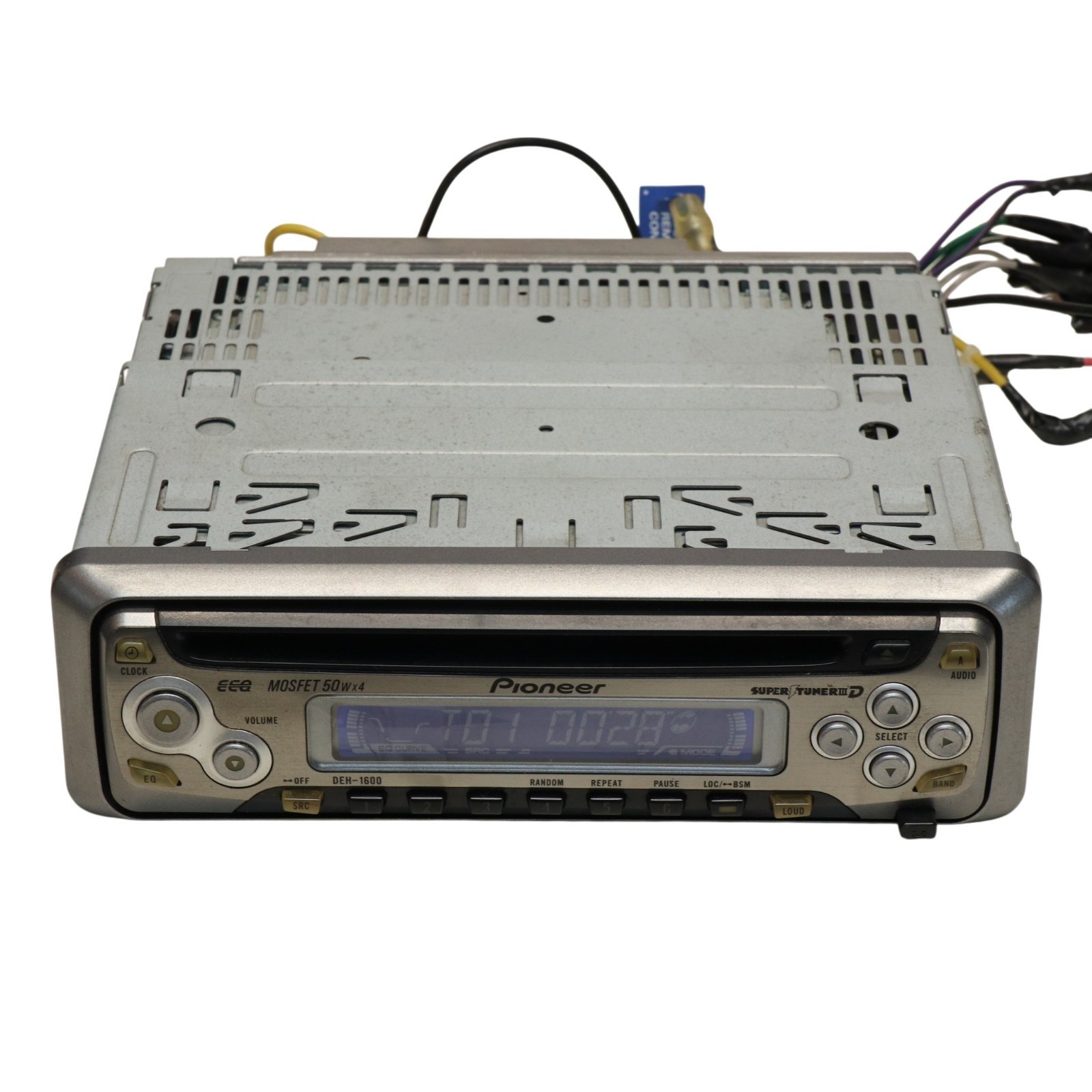 Pioneer DEH 1600 CD Receiver MOSFET 50W x 4 Super Tuned IIID Car Stereo
