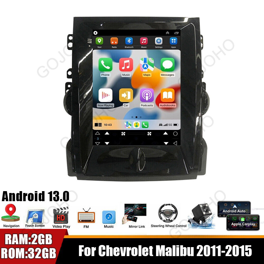 For 2011-2015 Chevrolet Malibu Radio Apple CarPlay Android 13 Car Stereo GPS BT