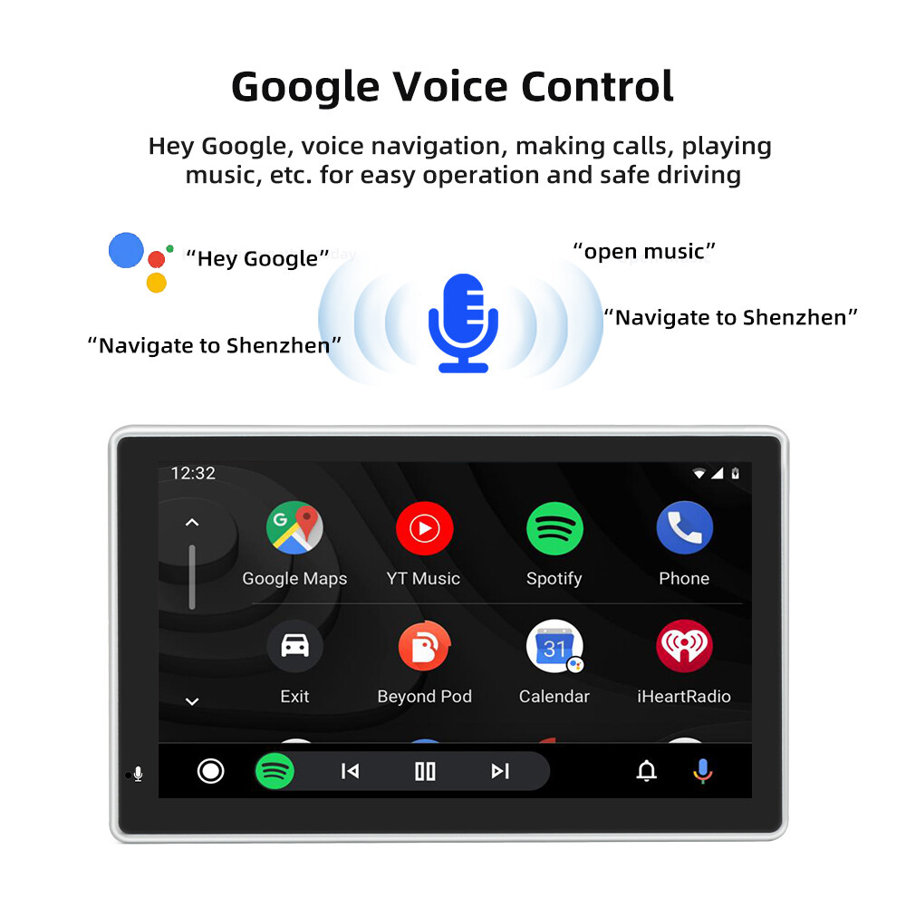 7″ Touch Screen Portable Wireless Apple CarPlay Android Auto Car Radio Stereo