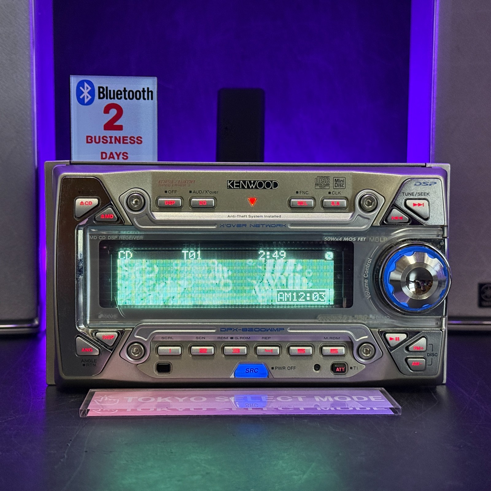 Kenwood DPX-8200WMP 2DIN Car Audio CD MD Player Added Bluetooth JDM DSP In Stock