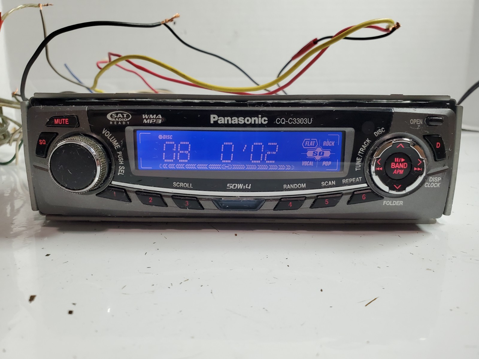 Panasonic CQ-C3303U Single DIN Car MP3 CD Player – Missing Trim – TESTED