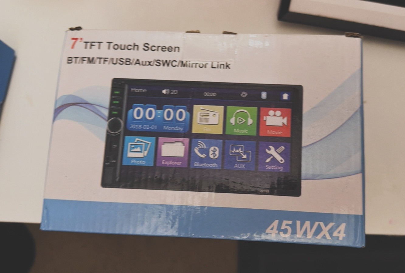 2 DIN 7″ Touchscreen MP5 Player 45WX4 Bluetooth USB SD AUX Input