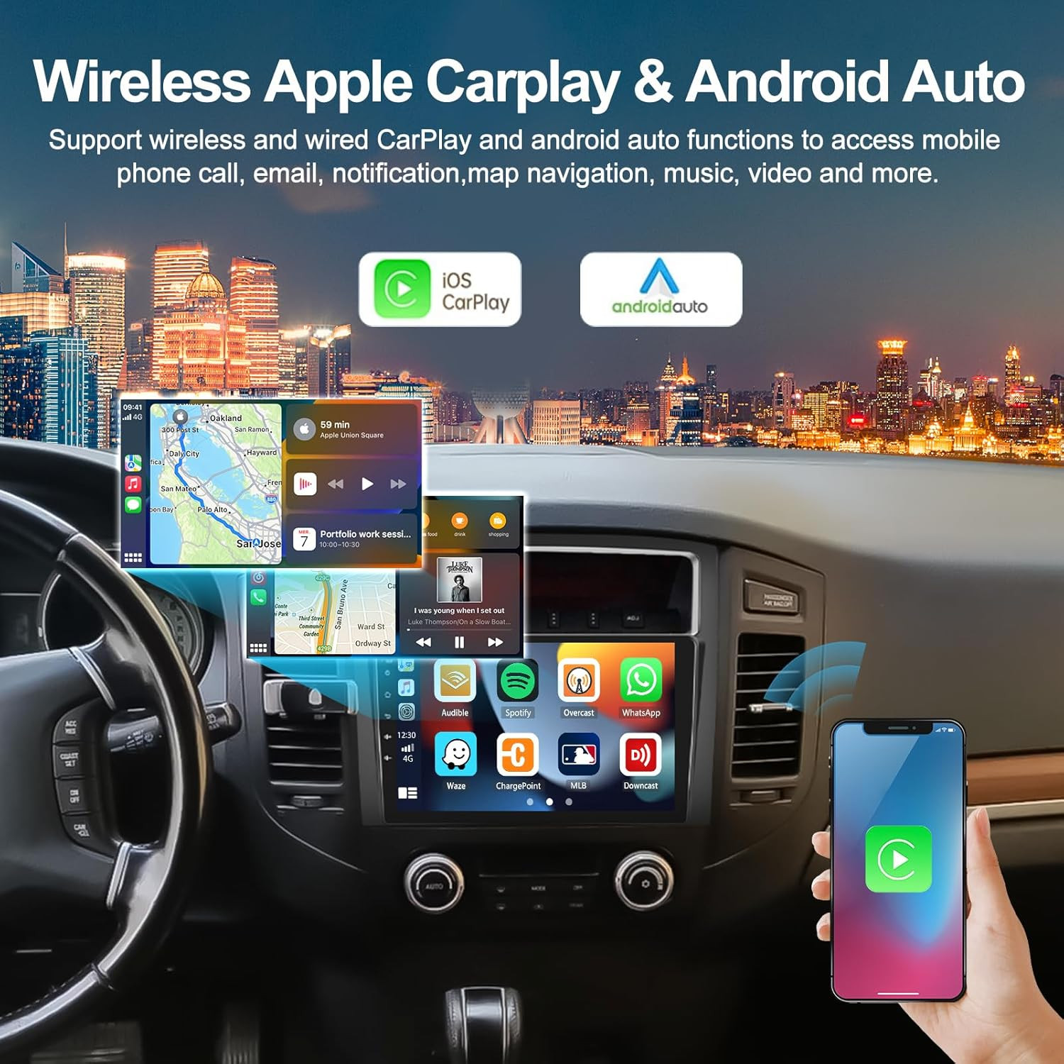 Car Radio For Mitsubishi Montero 2006-2019 Apple CarPlay Android 15 GPS Navi US