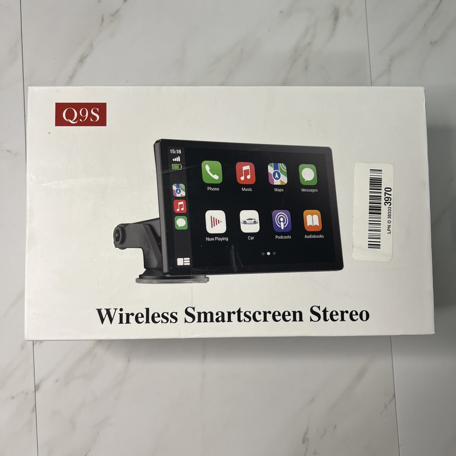 Hauxiy Q9S Wireless Smart Screen 9″ Touchscreen Car Stereo, Black