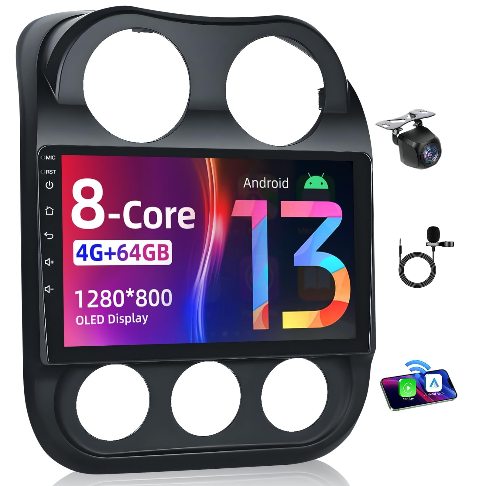[8core 4+64G] Android 13 Car Radio Stereo for Jeep Patriot Compass 2010-2016:…