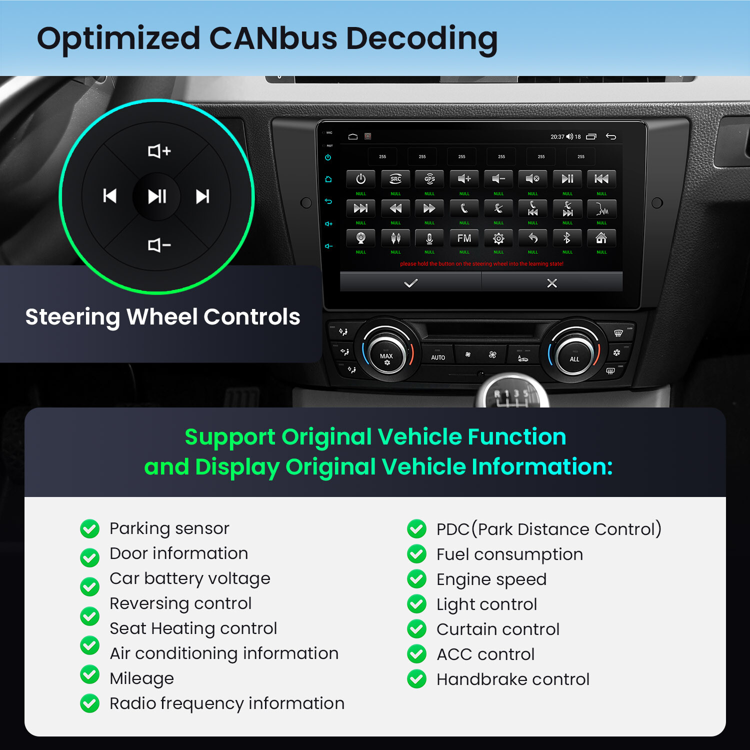 DVR+7″ Android 13 8-Core Car Radio DVD Stereo GPS DSP For BMW E90 E91 E92 E93 M3