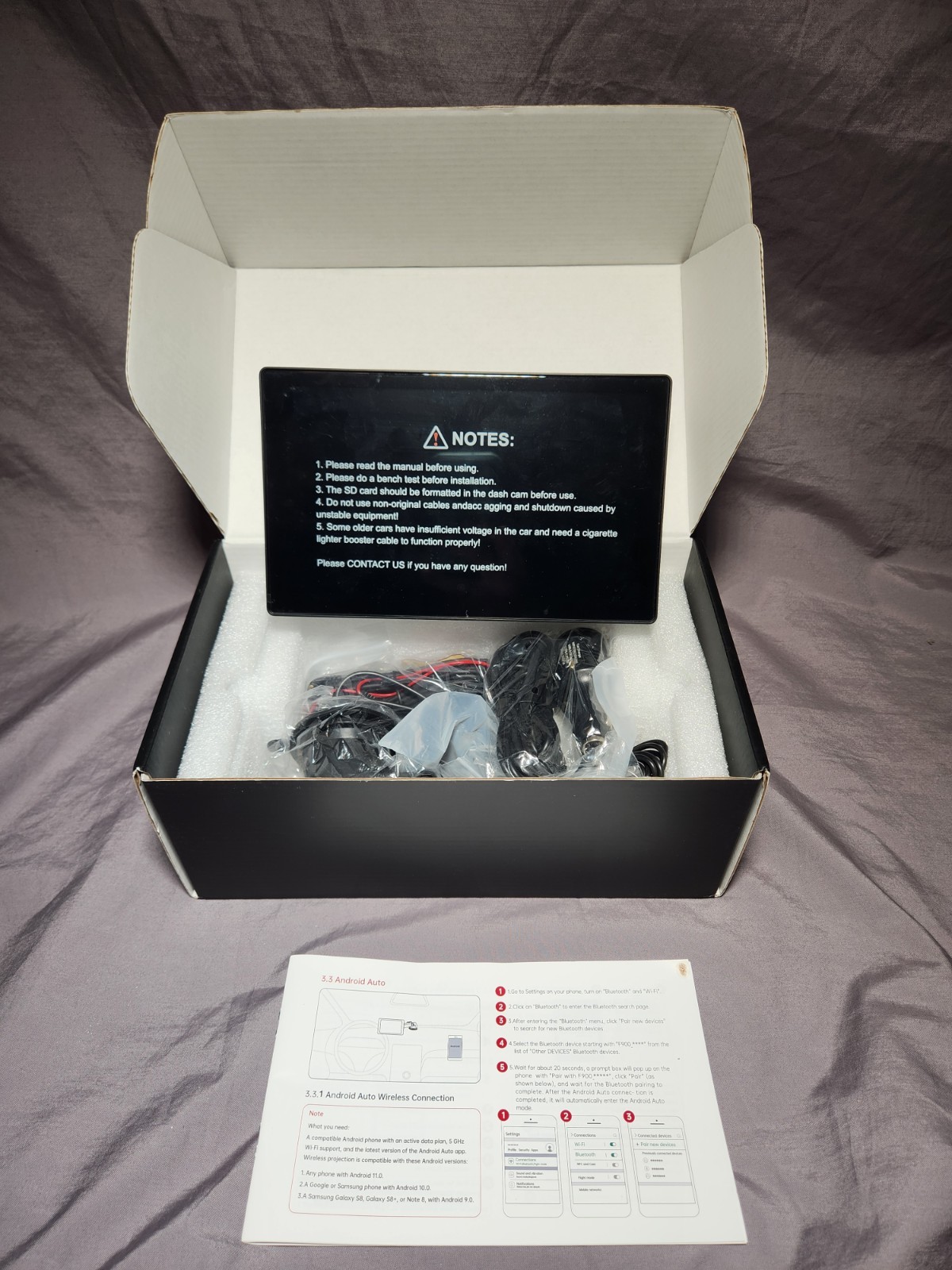 On-Board Smart PND Wireless Car Play Screen Front 4K Back 1080P Touchscreen