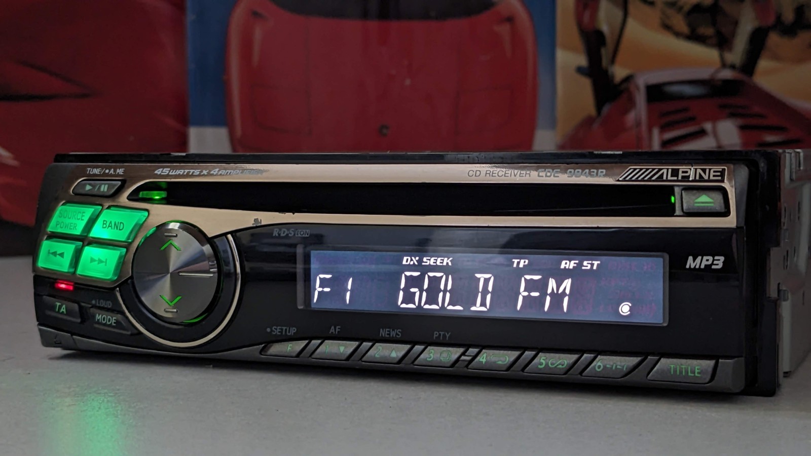 Alpine CDE-9843R Car Stereo AM/FM MP3 WMA CD Receiver – 4 X 45 Watt
