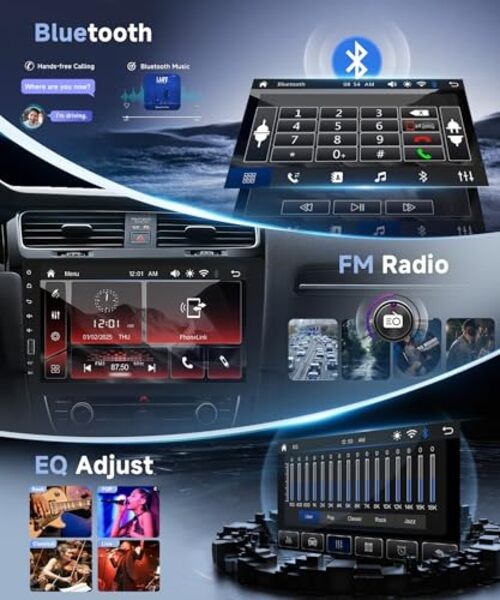 Single Din Car Stereo Support Wireless Carplay Android Auto You-Tube, 9 9 Inch