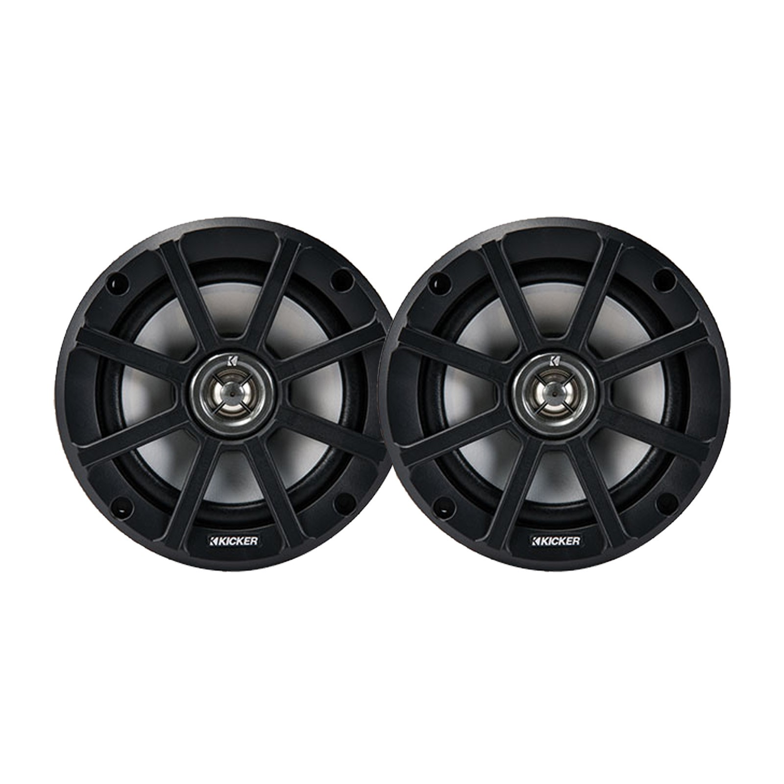 2x Kicker 40PS692 6×9″ 180W 2-Ohm Speakers, 2x 6.5″ 120W Weather-Proof Speakers