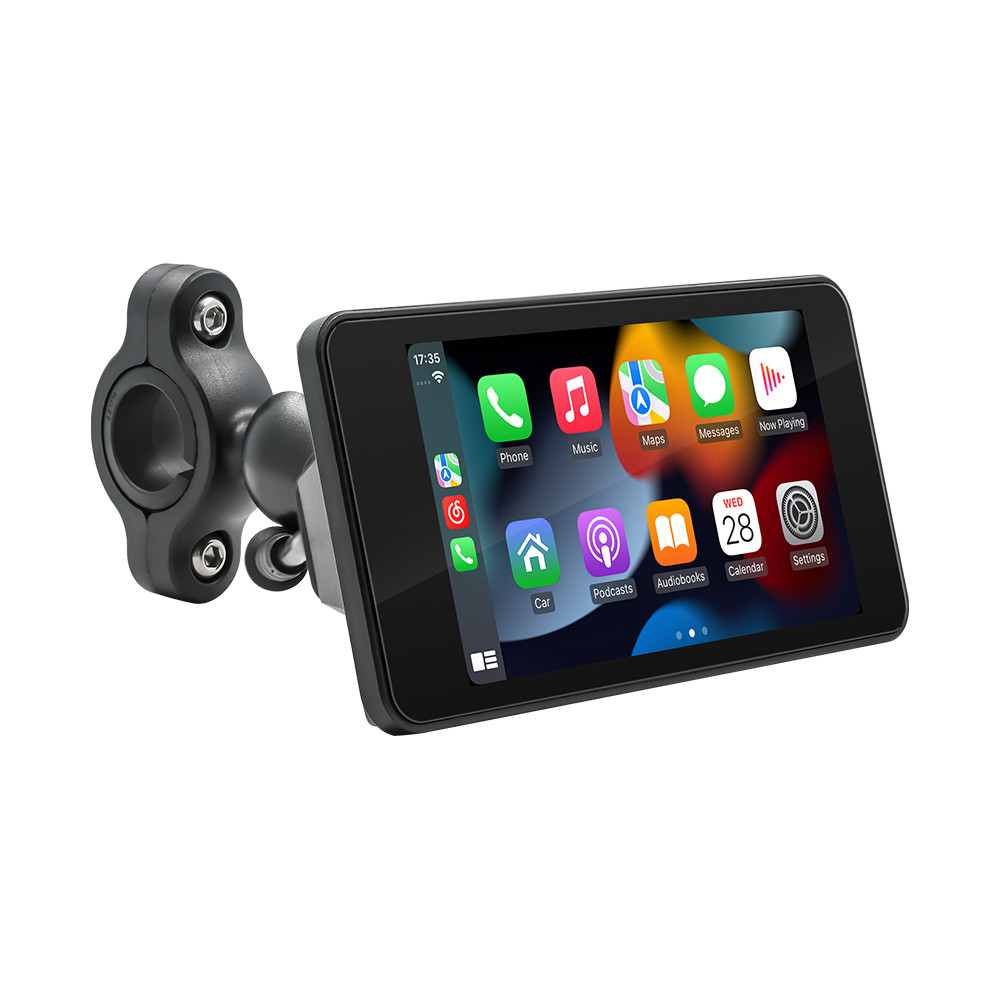 5″ Waterproof Motorcycle Navigator Portable Wireless CarPlay Android Auto Screen