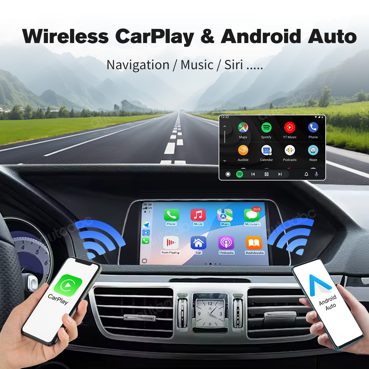 For 2010-2016 Mercedes Benz E Class W212 Carplay Android Auto 7 inch Touchscreen