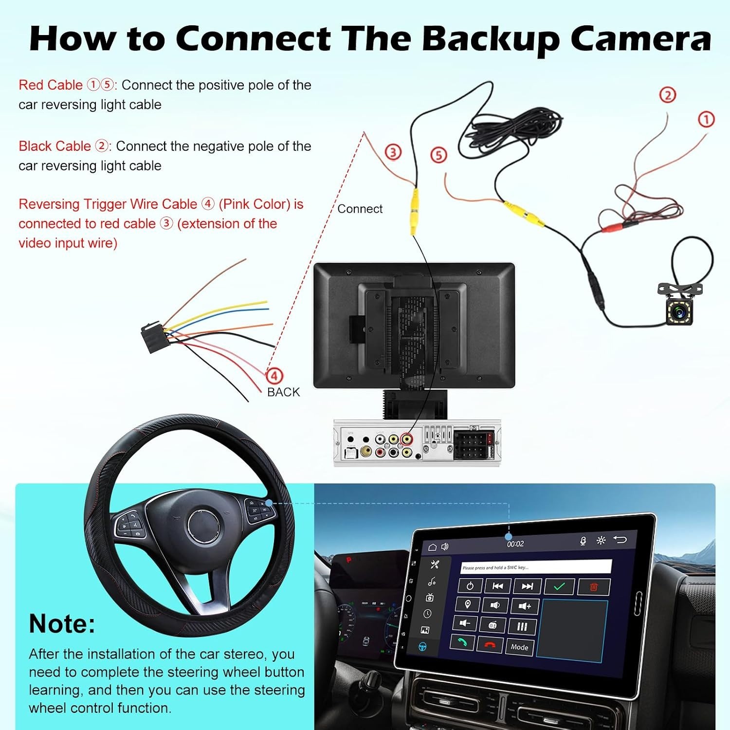 10.1 inch Single Din Touchscreen Radio 10 inch Car Stereo with Wireless Carplay