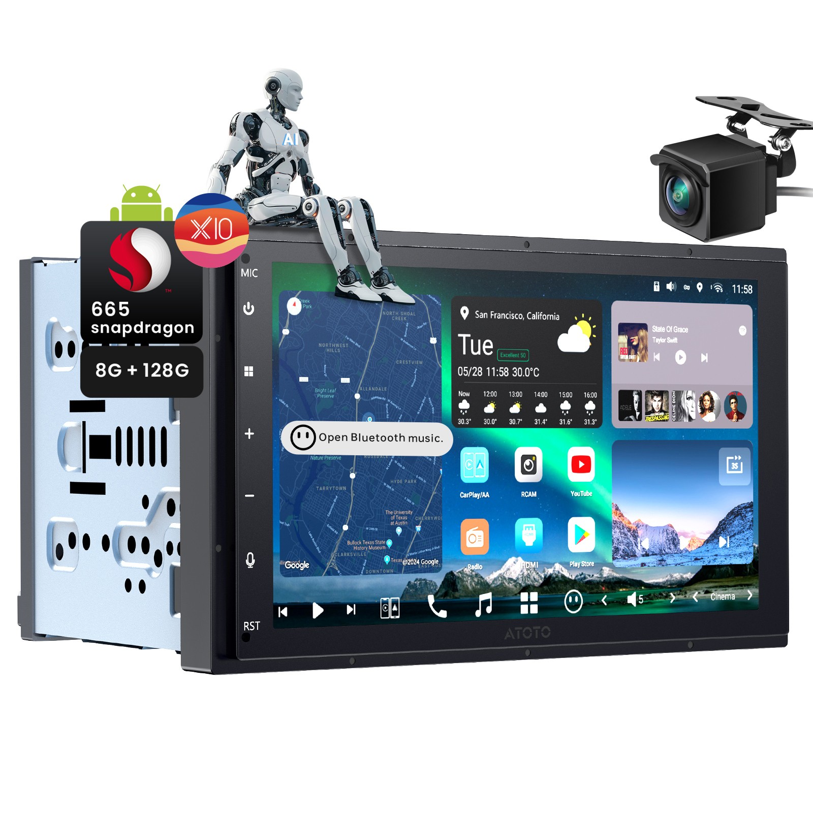 ATOTO 7” Double 2Din Android 13 8+128G TouchScreen Car Stereo Radio GPS AI Chat