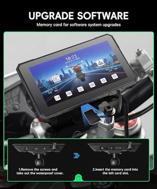 Motorcycle CarPlay Screen Wireless Carplay Android Auto for Motorbike 5 Inch