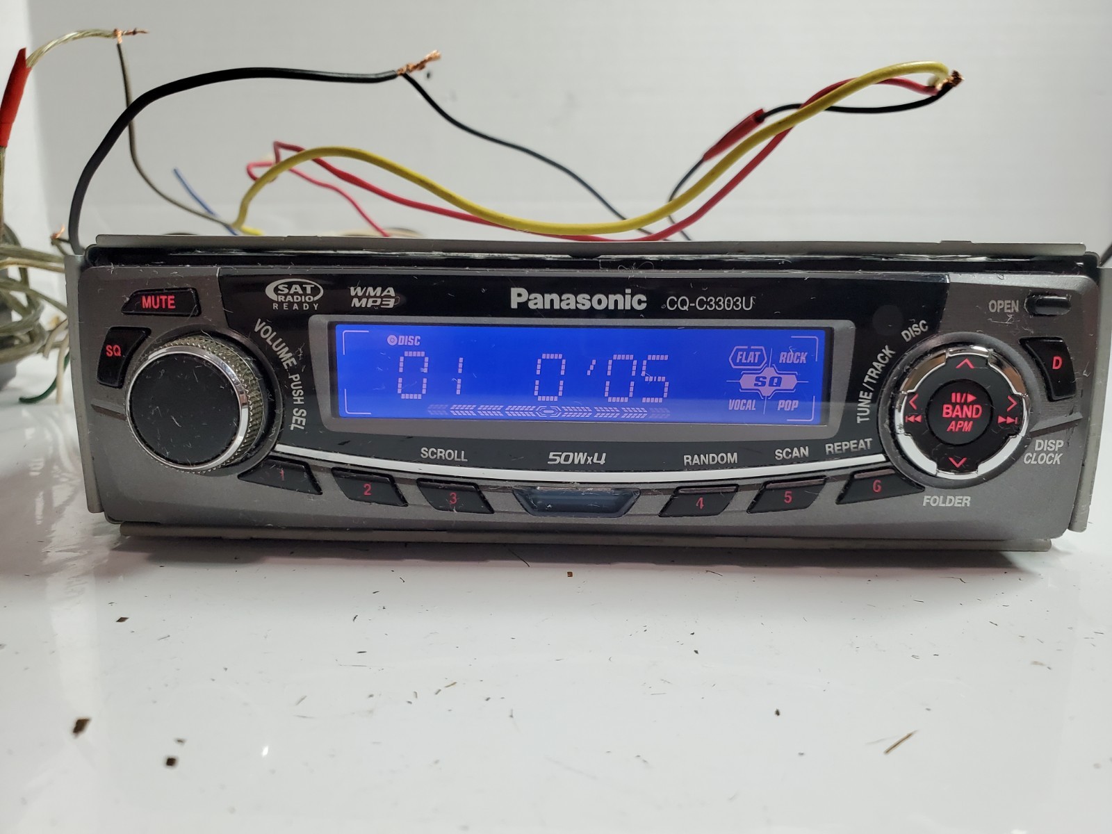 Panasonic CQ-C3303U Single DIN Car MP3 CD Player – Missing Trim – TESTED