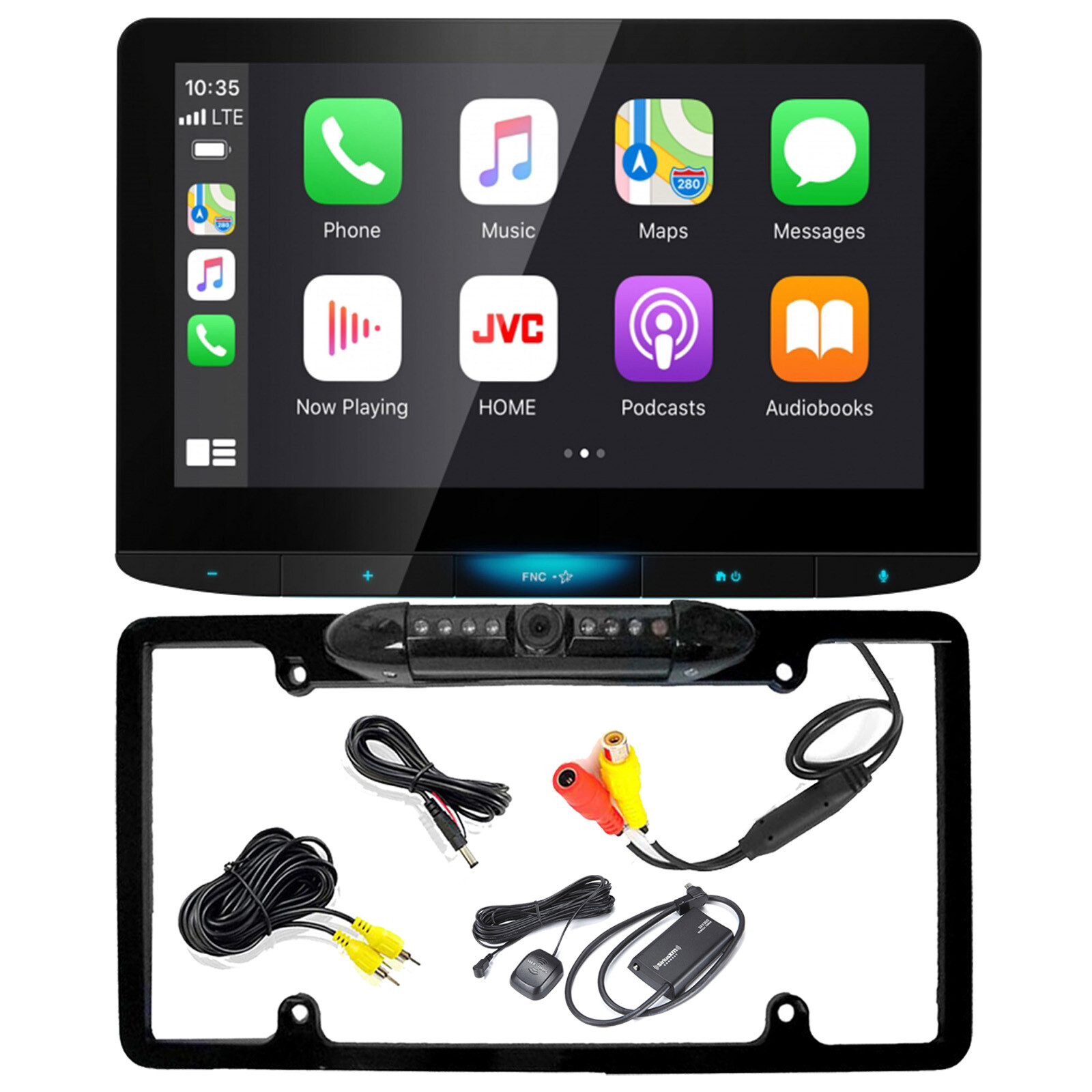 JVC KW-Z1000W Radio Receiver w/ 10.1″ Monitor, SiriusXM Tuner, Rear View Camera