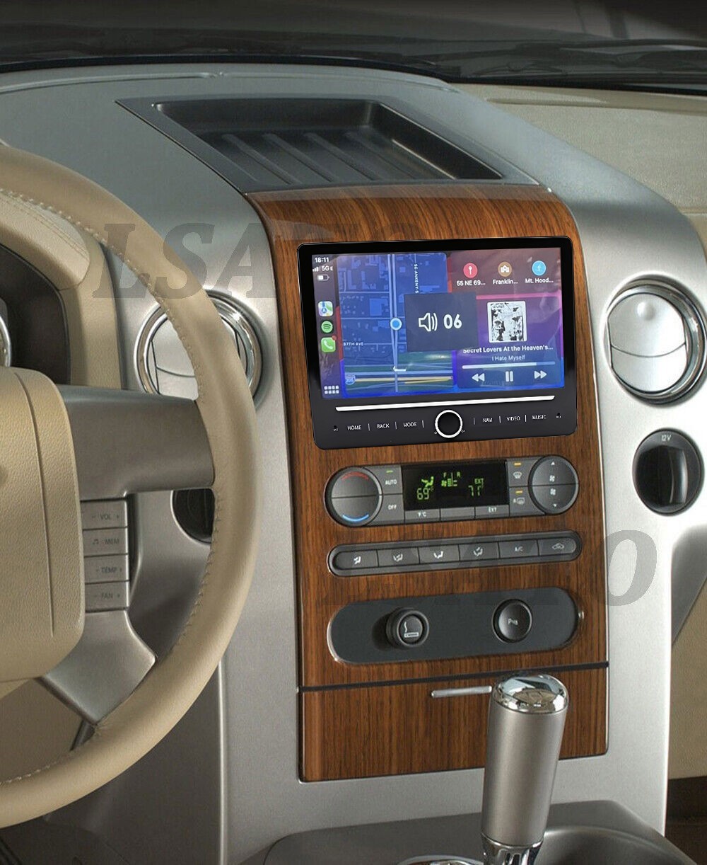 US Carplay Android 14 Car Radio GPS Wifi Stereo For Ford F-150 F150 2004-2008