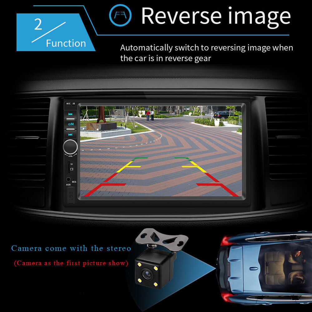 7” Car Stereo Radio Bluetooth Hands Free Calling 2DIN MP5 Player Screen Mirror*