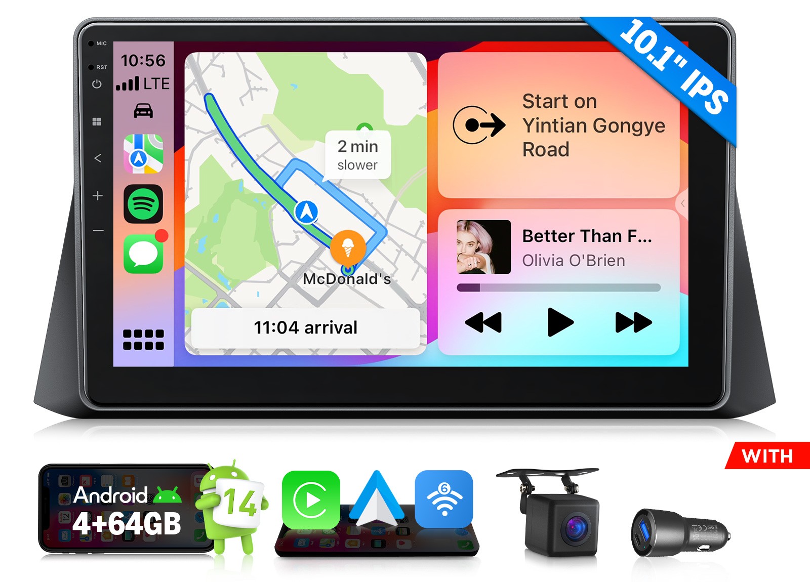Android Auto 10.1″ Multimedia Car Head Unit for Honda Accord 8th Gen CarPlay SWC