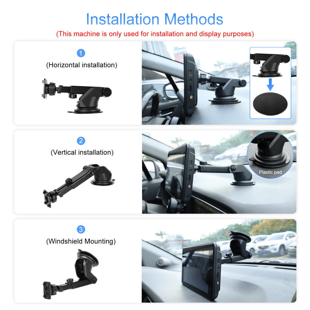 7” Portable Wireless Apple CarPlay Android Auto Stereo Touch Screen Car Radio