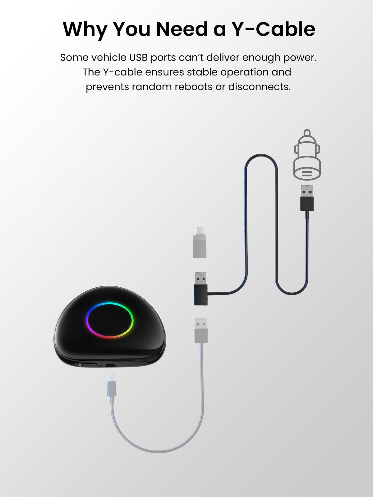 Wireless Carplay Adapter ATOTOOUT Magic AI Box – CarPlay & Android Auto Adapt…
