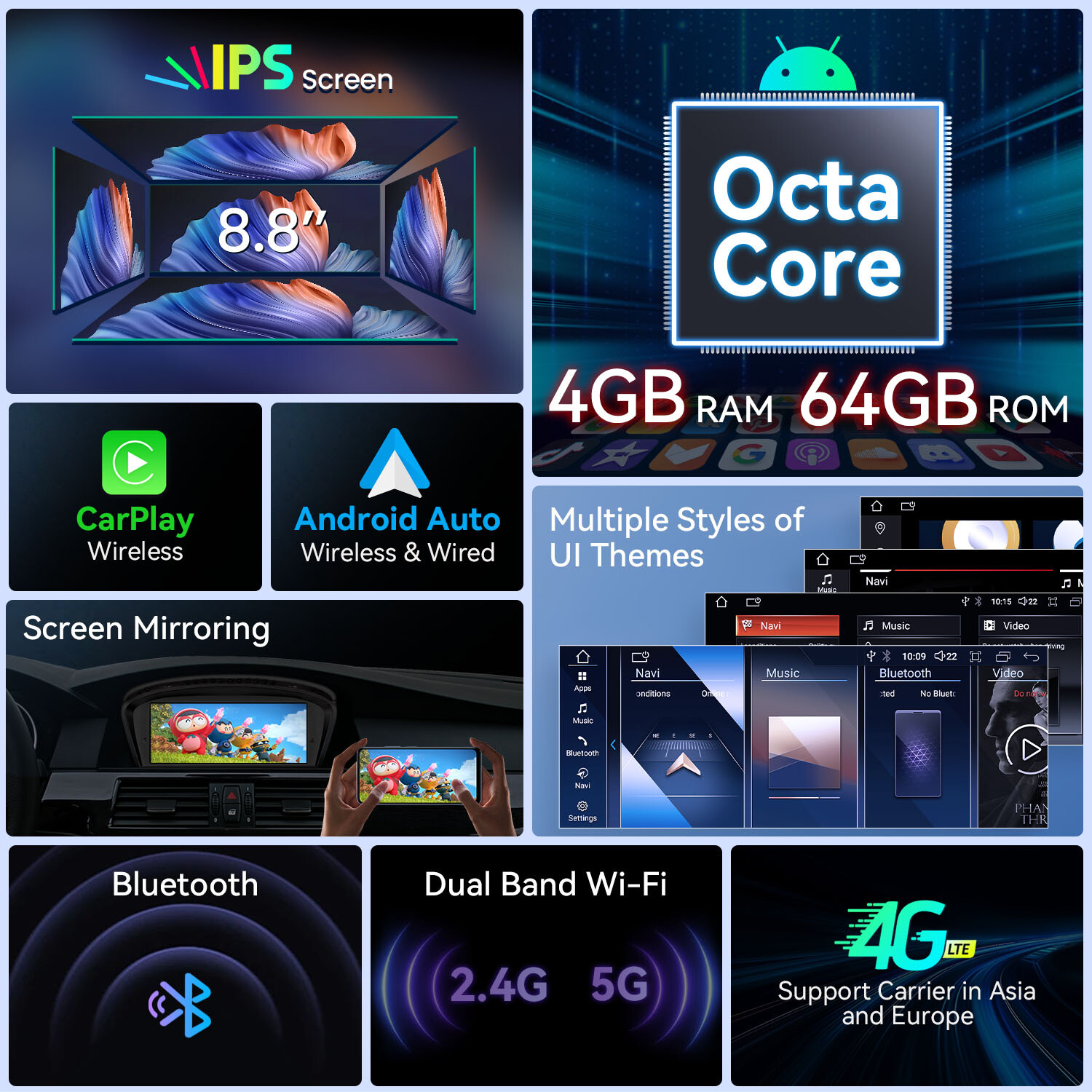 Qulcomm Octa Core Android 12 Car Stereo Radio GPS DSP For BMW 3/5er E60 E90 CCC