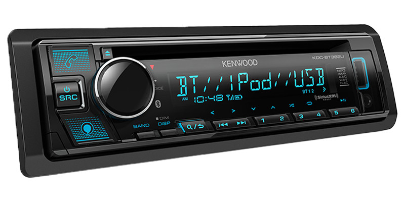 KENWOOD KDC-BT382U CD Car Receiver w/ Bluetooth AM/FM Variable Color Alexa USB