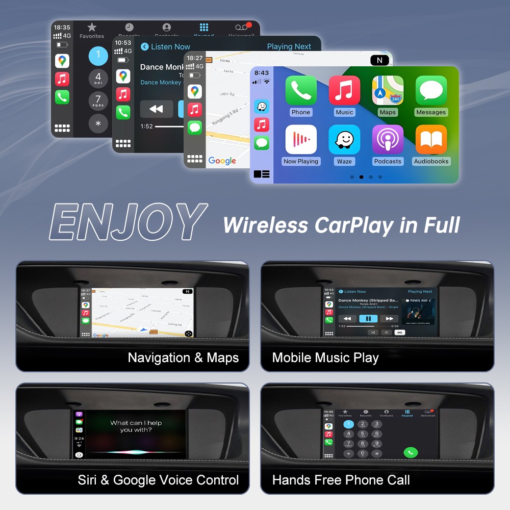 Wireless Carplay Android Auto Module For Lexus ES 2014-2019 Mirror Link AirPlay
