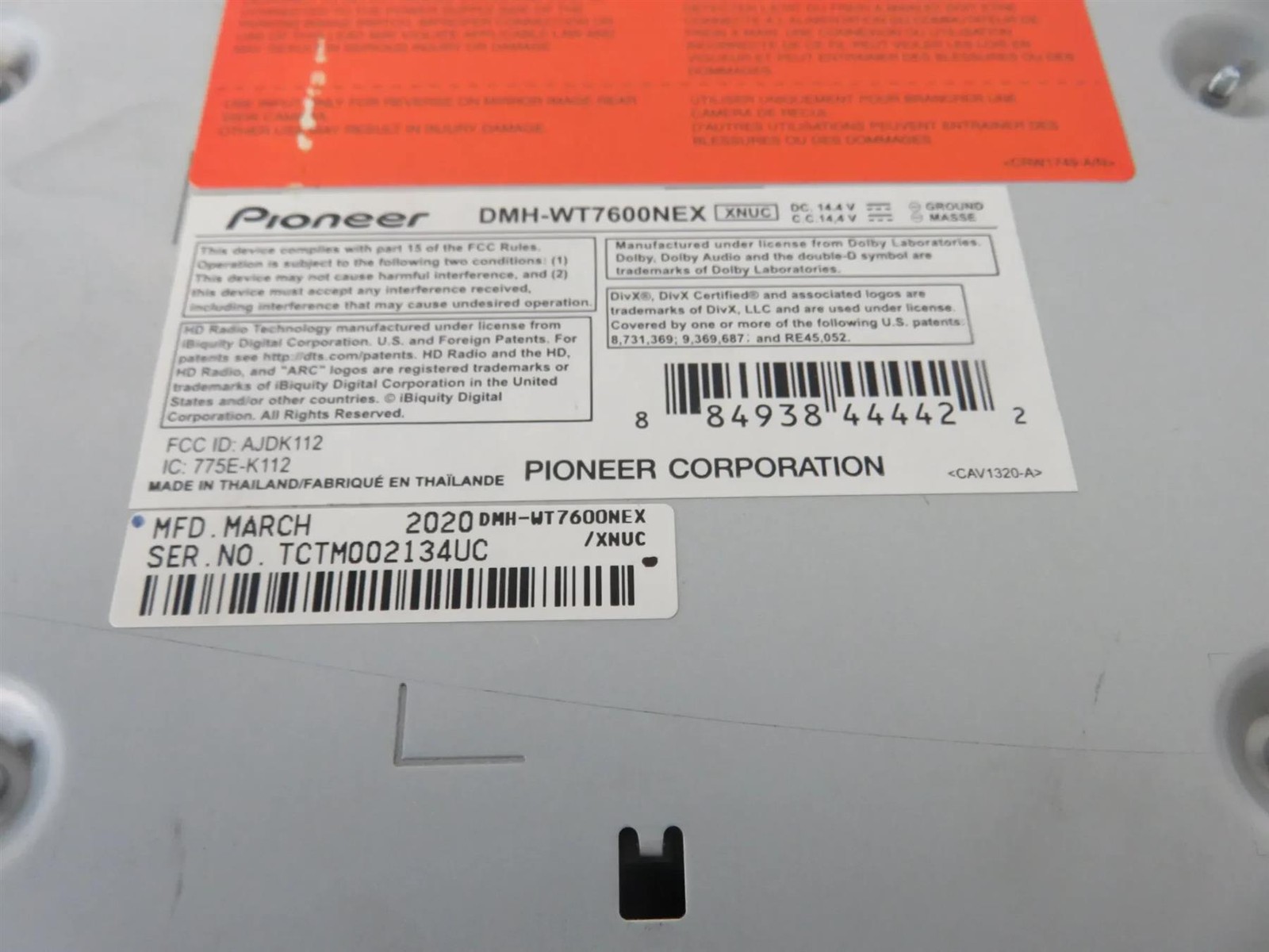 Pioneer DMH-WT7600NEX Digital Multimedia Receiver – Free Shipping