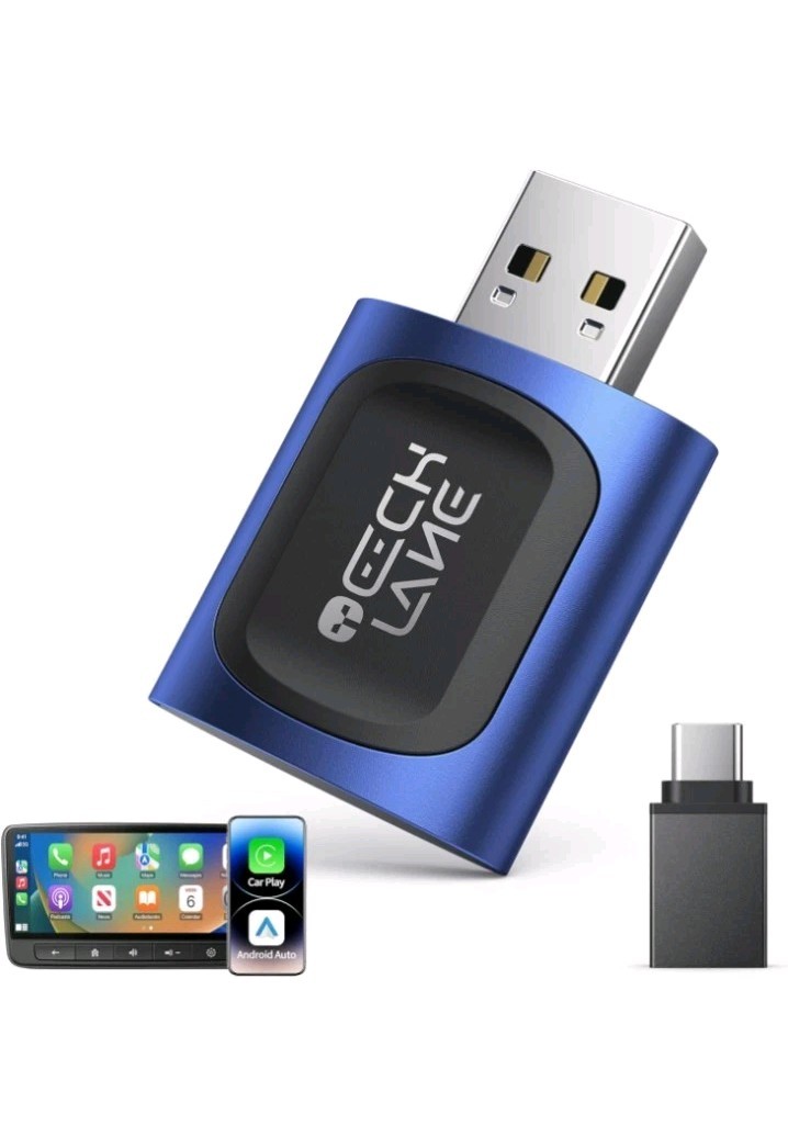 Wireless CarPlay Adapter 2-in-1 Wired to Wireless CarPlay & Android Auto Adapter
