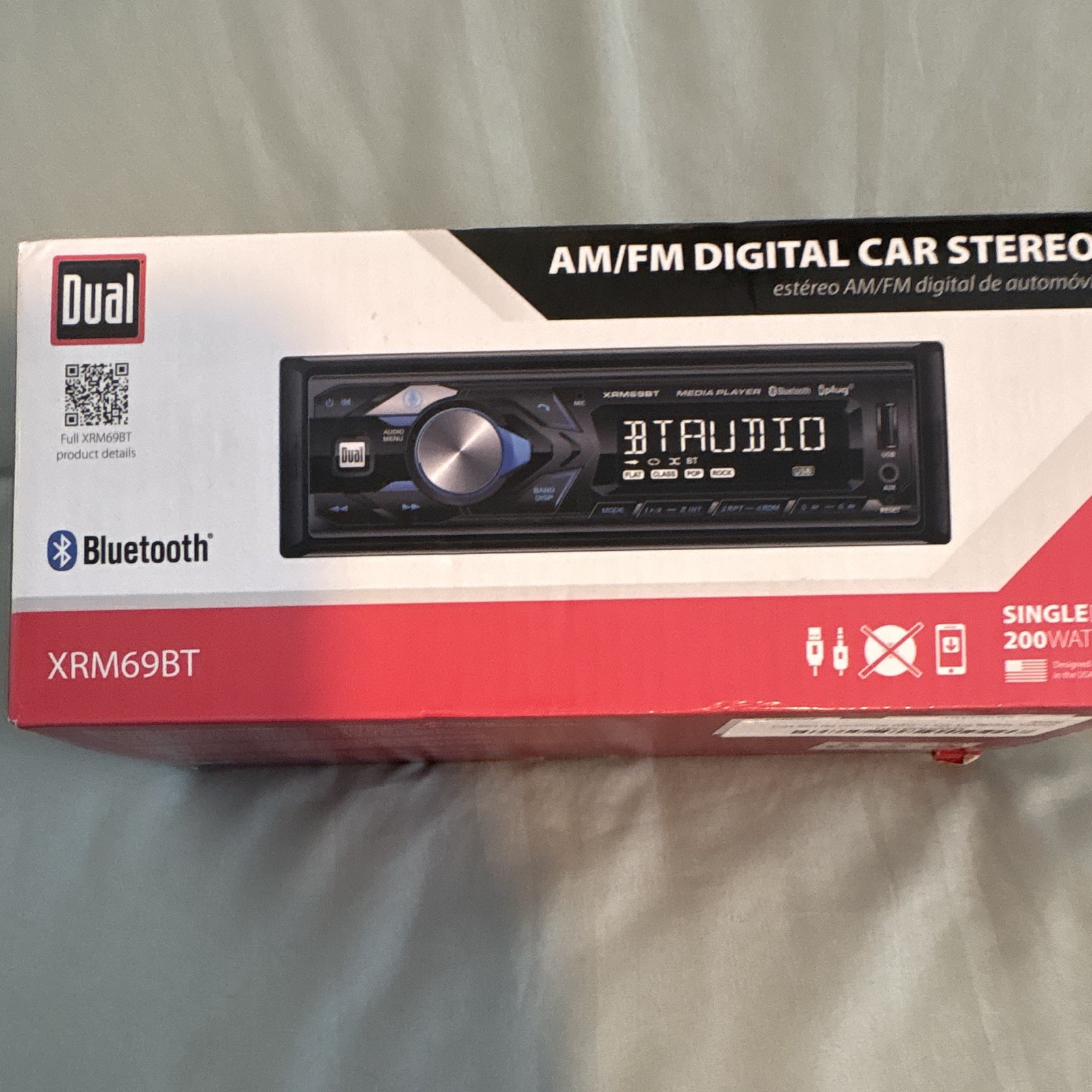 Dual Electronics XRM59BT Single Din Mechless Bluetooth Media Receiver