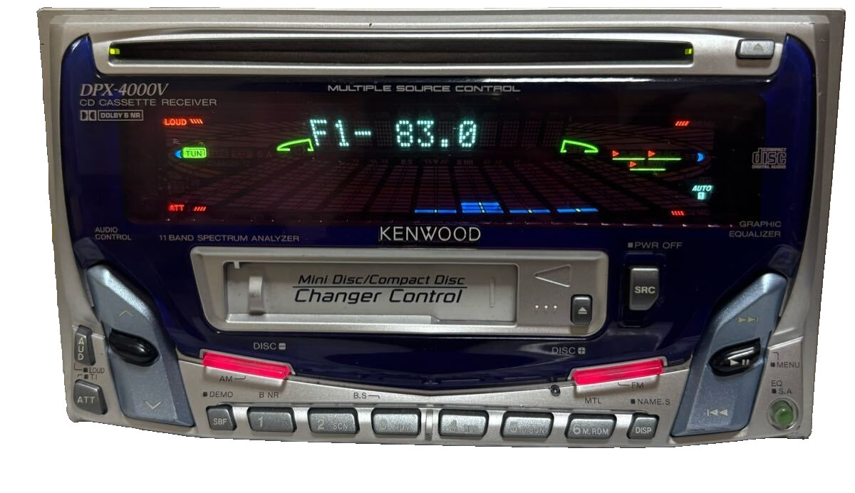 JDM Kenwood DPX-4000V CD MD 2DIN Stereo Receiver Player Retro Blue Display OEM