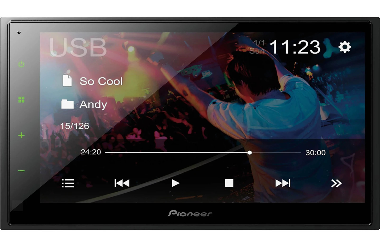 PIONEER DMH-341EX 6.8″ TOUCHSCREEN BLUETOOTH DIGITAL MEDIA RECEIVER w/Remote