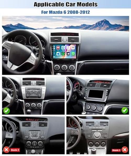 4G+64G Car Stereo Radio for Mazda 6 2008-2012 with Android 15 Wireless 4+64GB