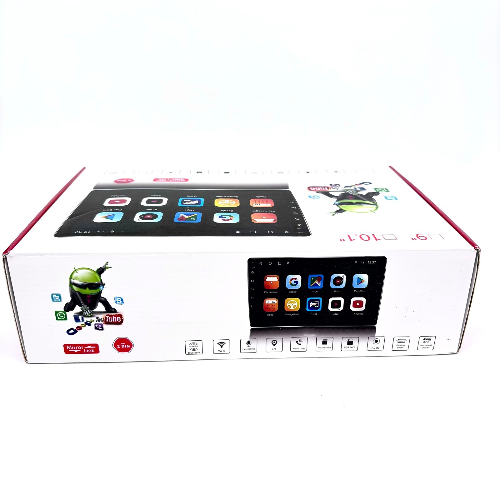New Double Din 10.1 inch Display Touchscreen With Built In Bluetooth Dash Unit