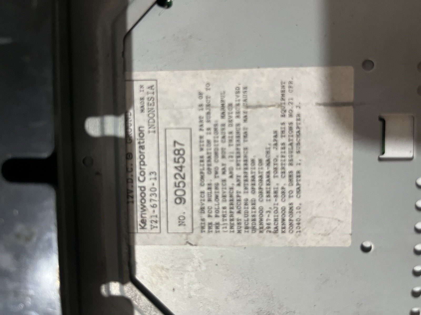 Kenwood AM FM CD radio receiver KDC-MP208 Y21-6730 13