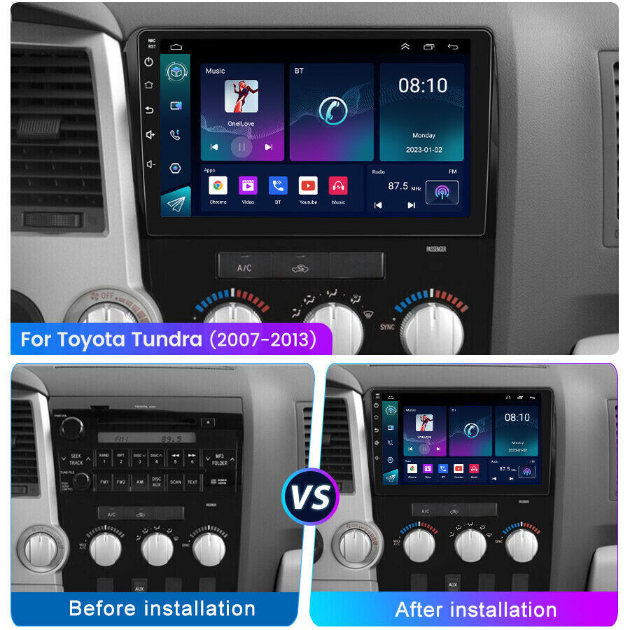 4GB+64GB For Toyota Tundra 2007-2013 Sequoia 2008-2019 Carplay Car Stereo Radio