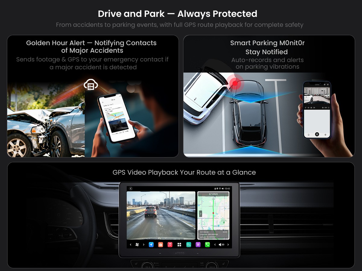 ATOTO 9″ X10 Double 2DIN AI Android Car Stereo GPS Radio Dual Band Wifi G-Sensor