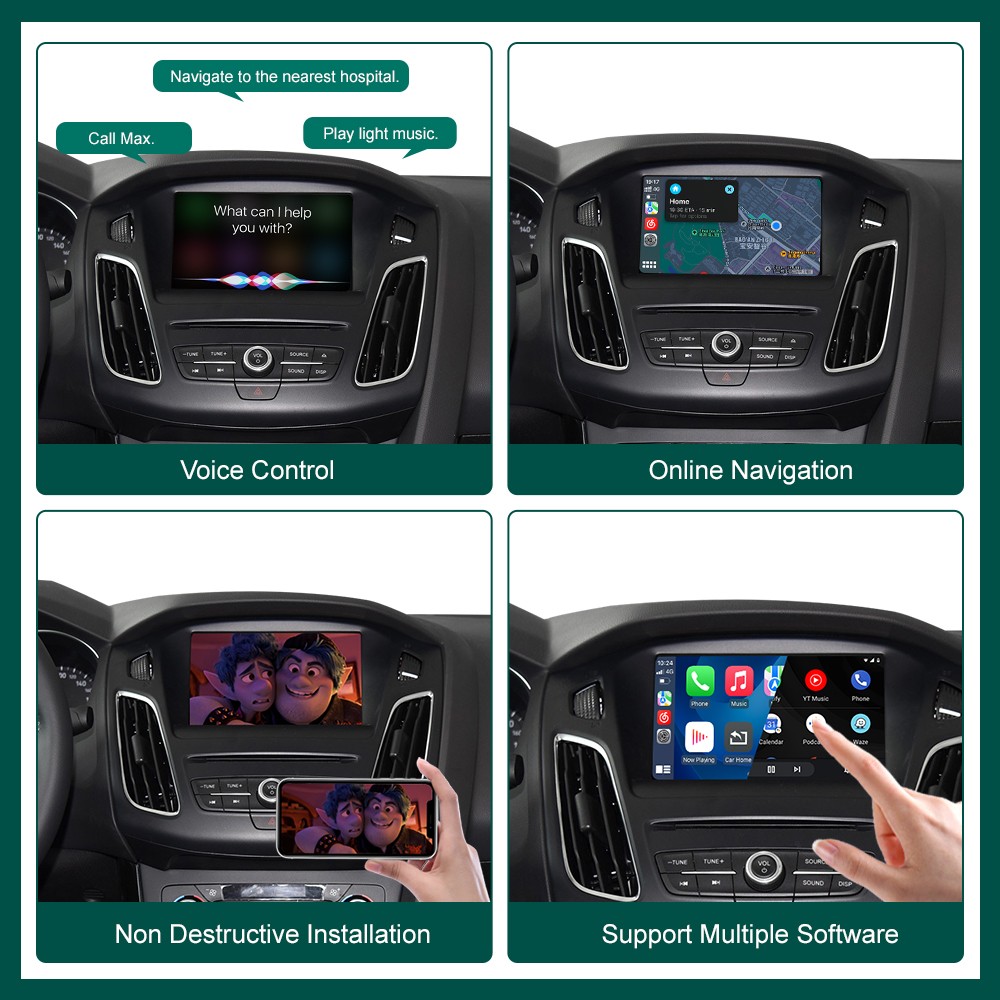 Carplay Android Auto for Ford Sync2 System Explorer Focus Fi.C. C-max Bord F-150