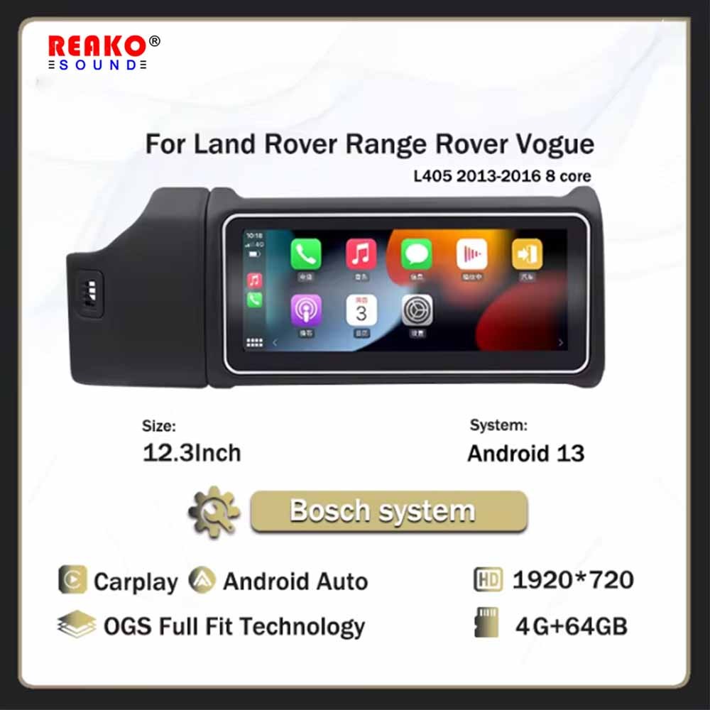 4+64G 12.3″ Carplay Per Land Rover Range Rover Vogue 2013-2017 Android13 BT GPS