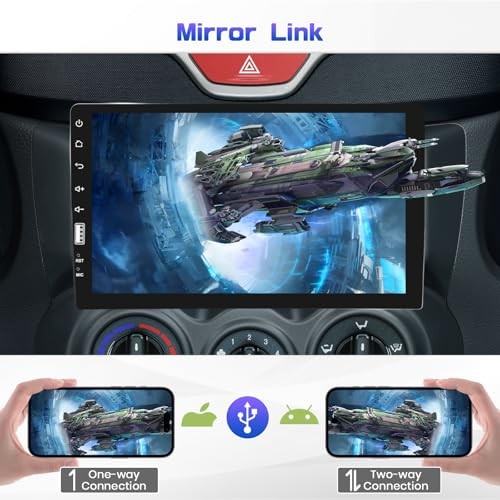 9 Inch Single Din Car Stereo with Mirror Link for Android/iOS, IPS Touch