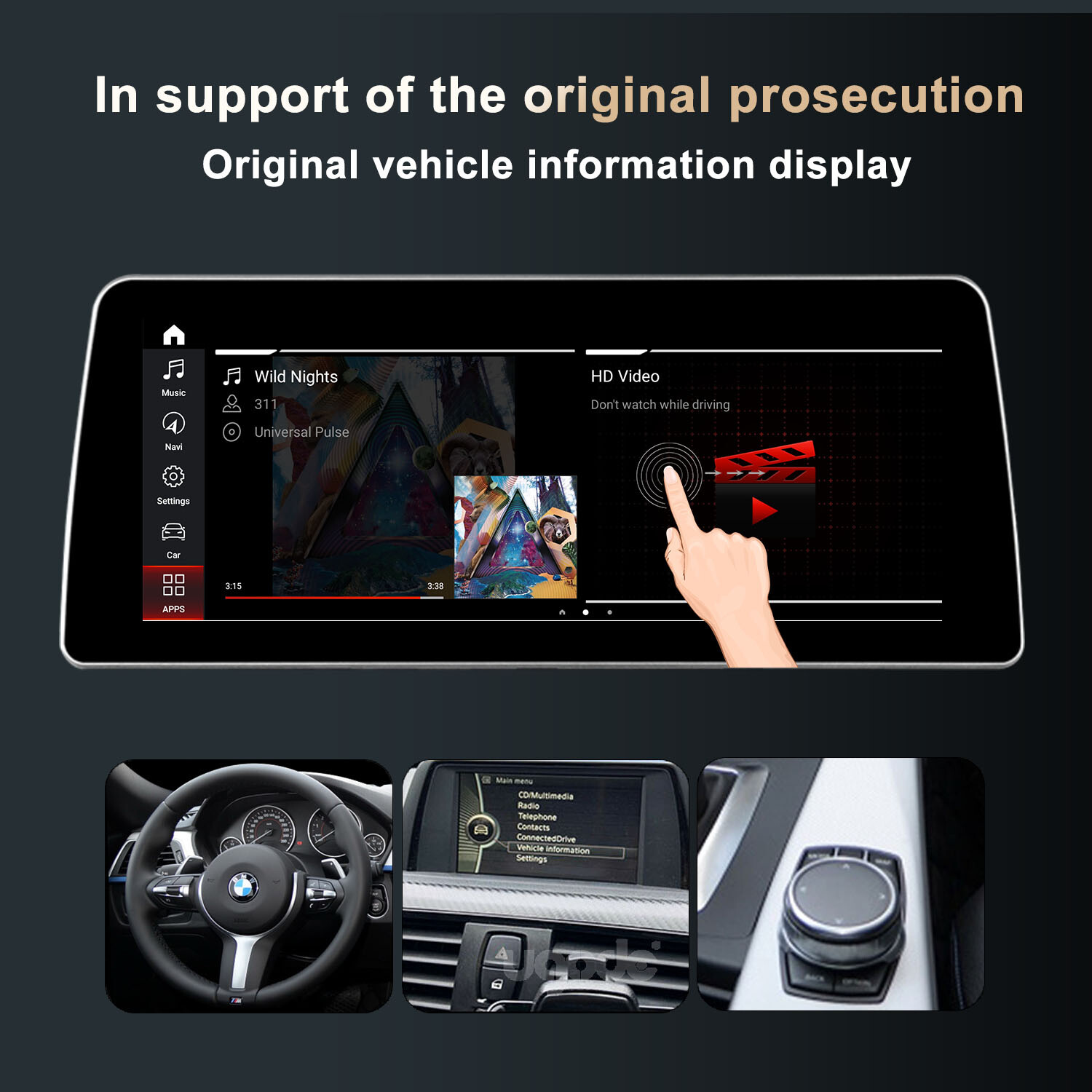 12.3inch Android13 8+256G Screen CarPlay Retrofit BMW 3/4 Series M3 F30 F31 F80